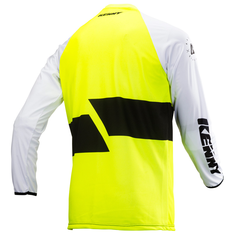 maillot vtt kenny defiant jaune fluo 2019 velo