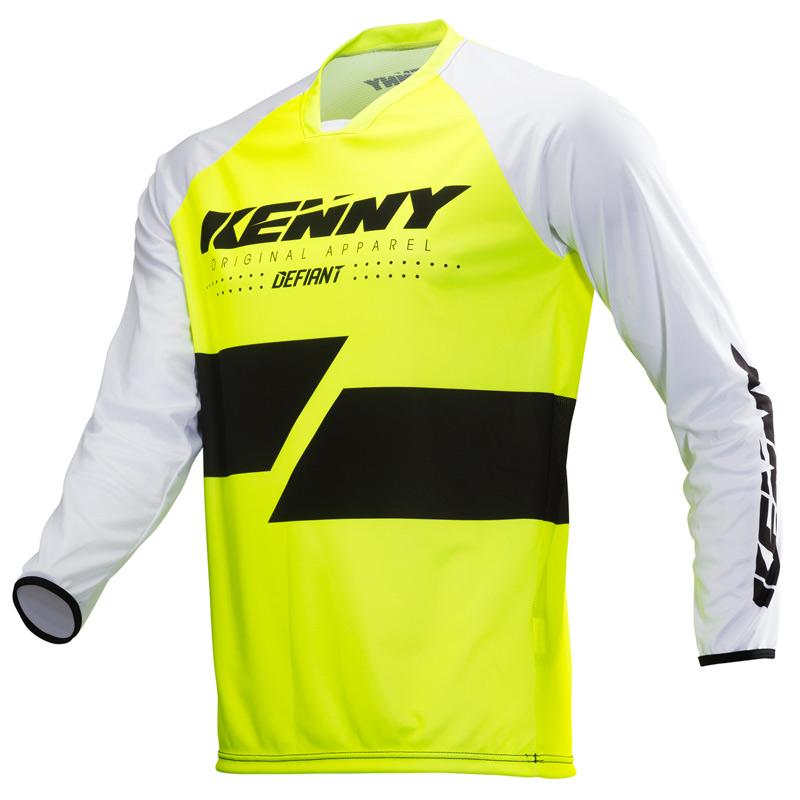 maillot vtt kenny defiant jaune fluo 2019
