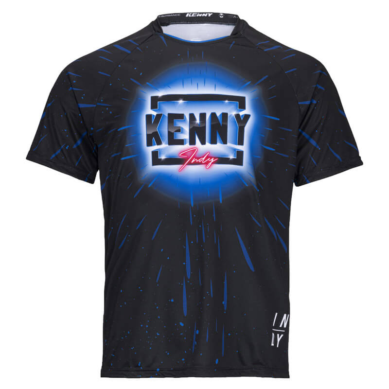 maillot vtt kenny indy neon 2022 bleu noir xc fx
