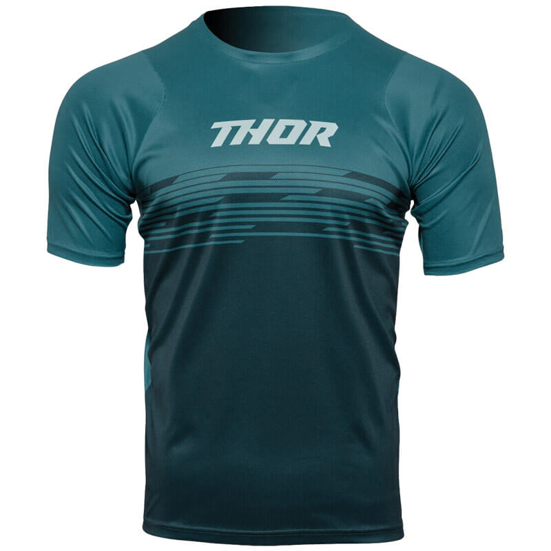 maillot vtt thor assist 2022 bleu vert xc