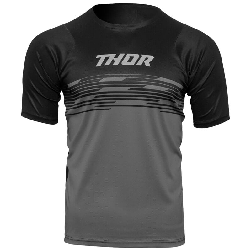 maillot vtt thor assist 2022 noir gris xc