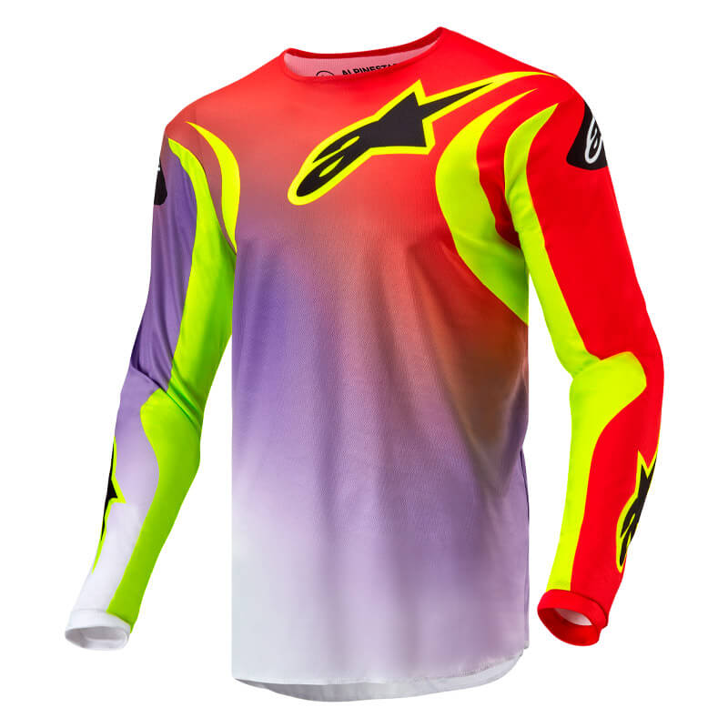 maillot youth alpinestars fluid lucent 2024 rouge mx