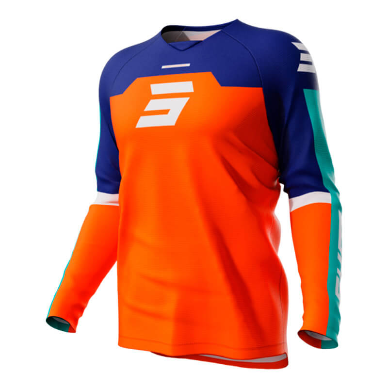 maillot youth shot draw 2024 orange fluo mx