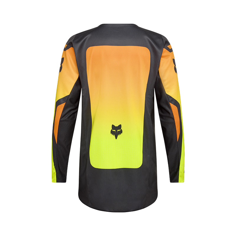 maillotcross fox shield 180 noir jaune orange mx