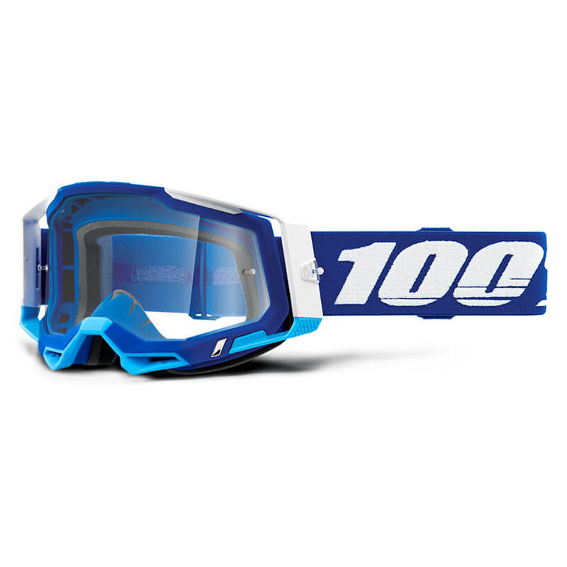 masque 100 percent racecraft 2 bleu ecran clair 2021 mx