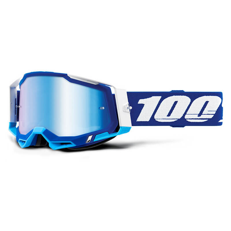 masque 100 percent racecraft 2 bleu ecran miroir 2021 mx