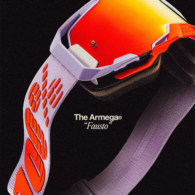 masque 100percent armega fausto rouge irridium cross