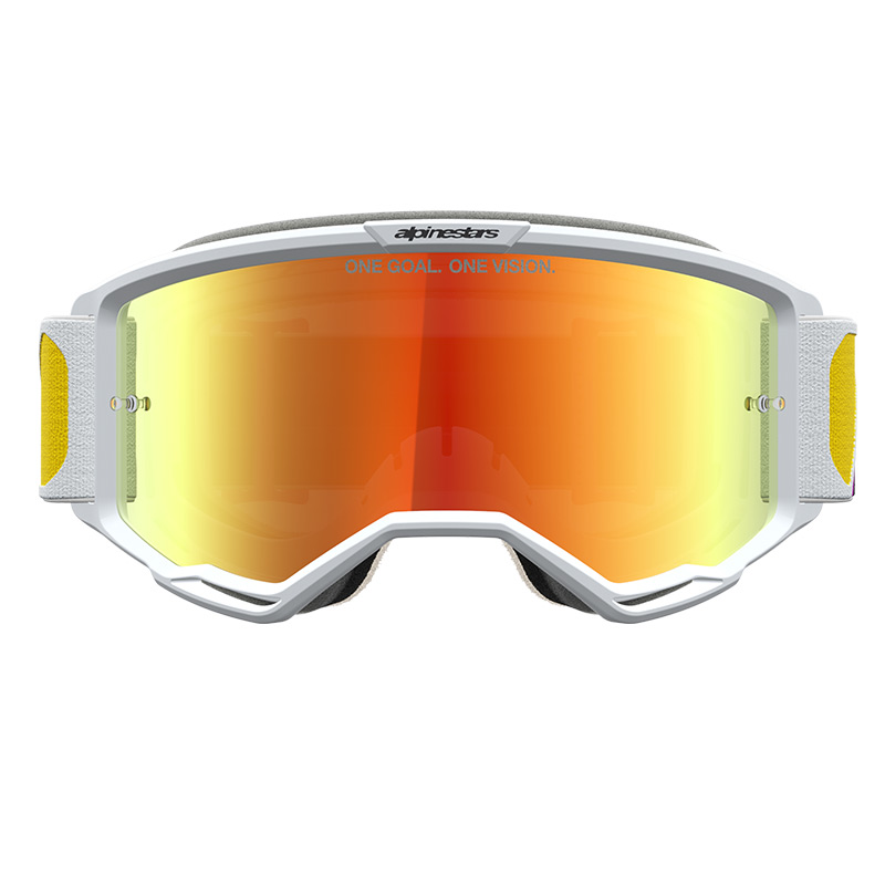 masque alpinestars vision 5 drag jaune rose cross