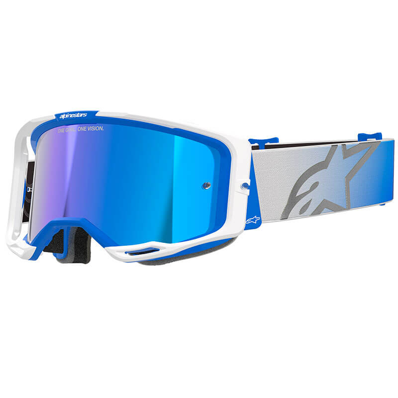 masque alpinestars vision 8 corp bleu blanc mirror 2025