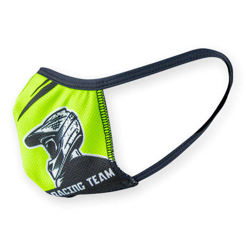 masque covid 19 fxmotors motocross jaune fluo afnor