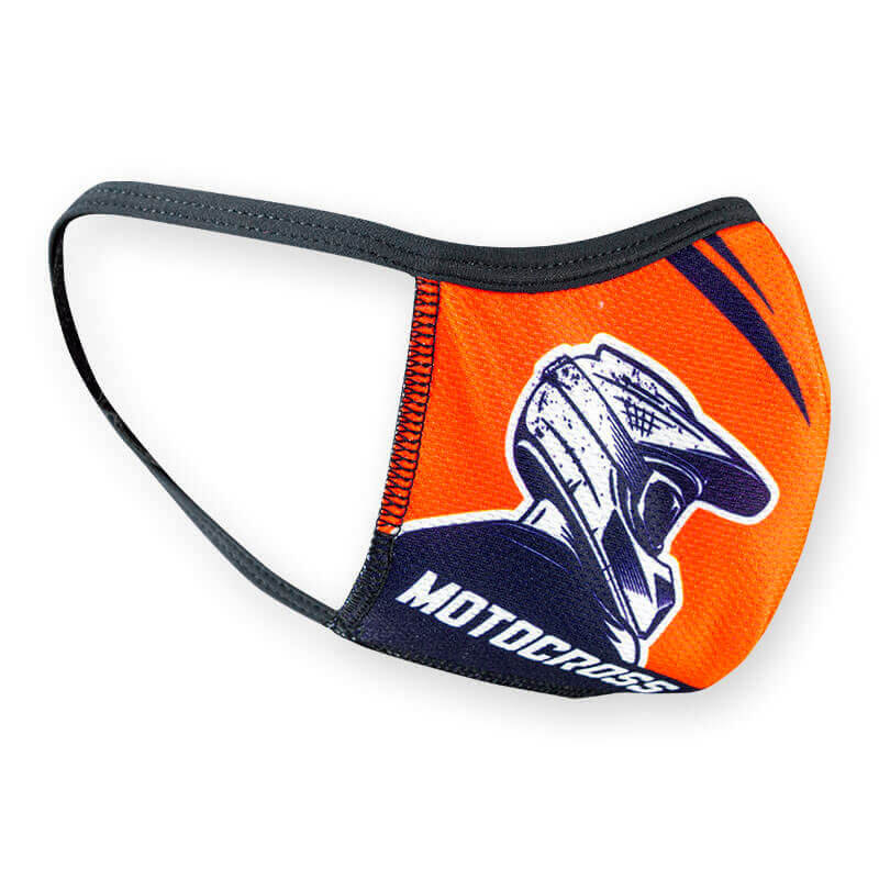 masque covid 19 fxmotors motocross orange protection