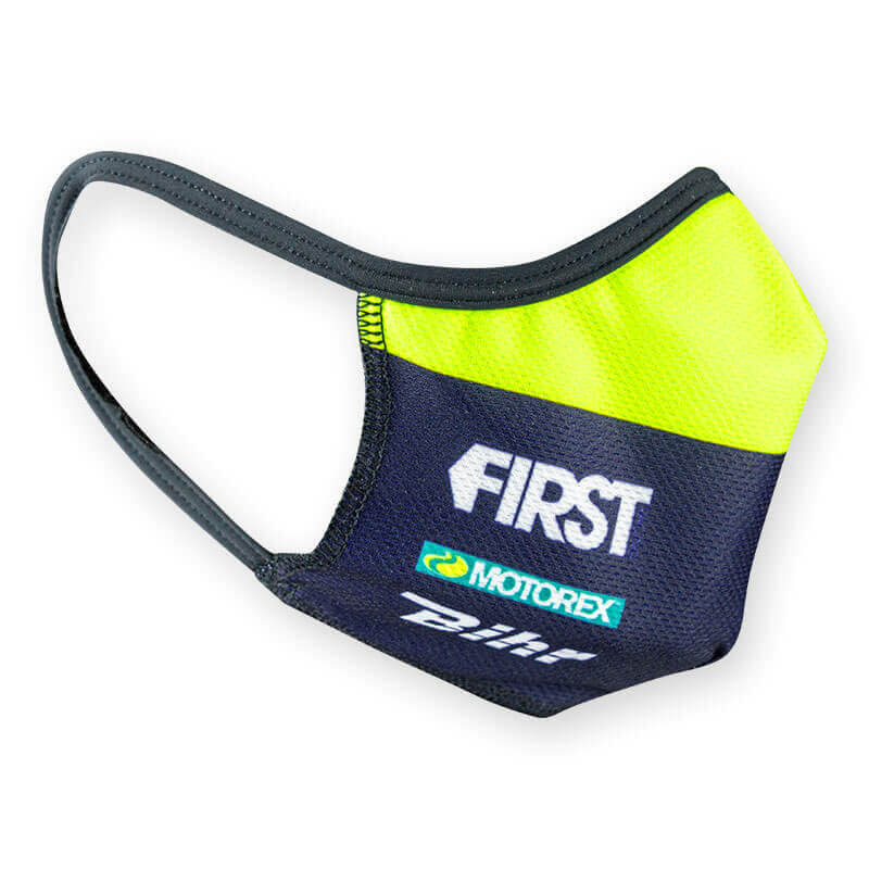 masque covid 19 fxmotors racing team jaune fluo afnor