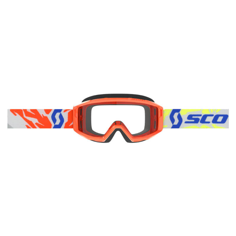 masque enfant scott primal 2023 orange fluo cross