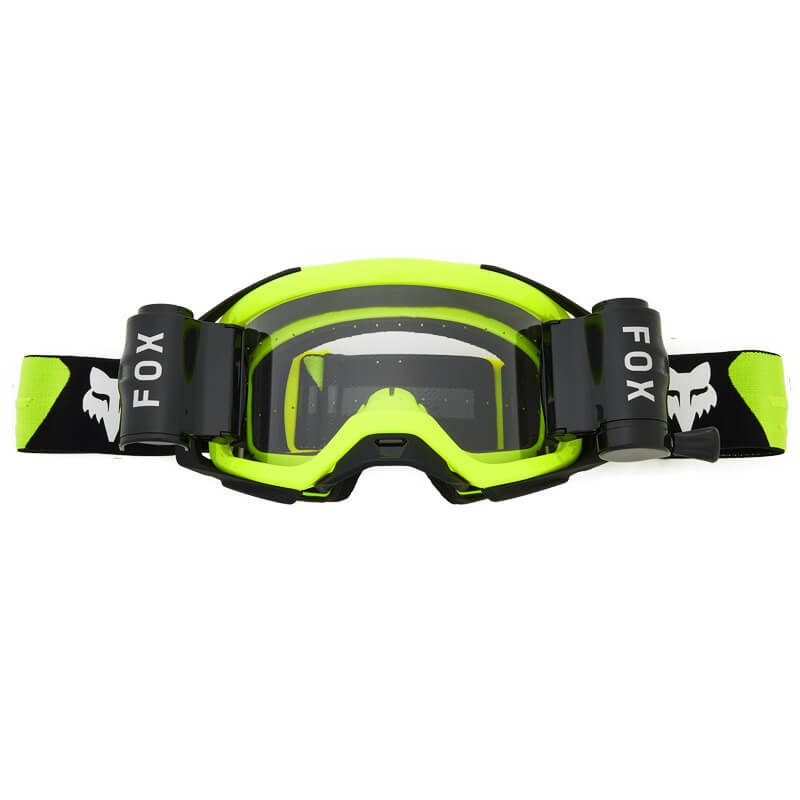 masque fox racing airspace roll off jaune fluo 2024 cross