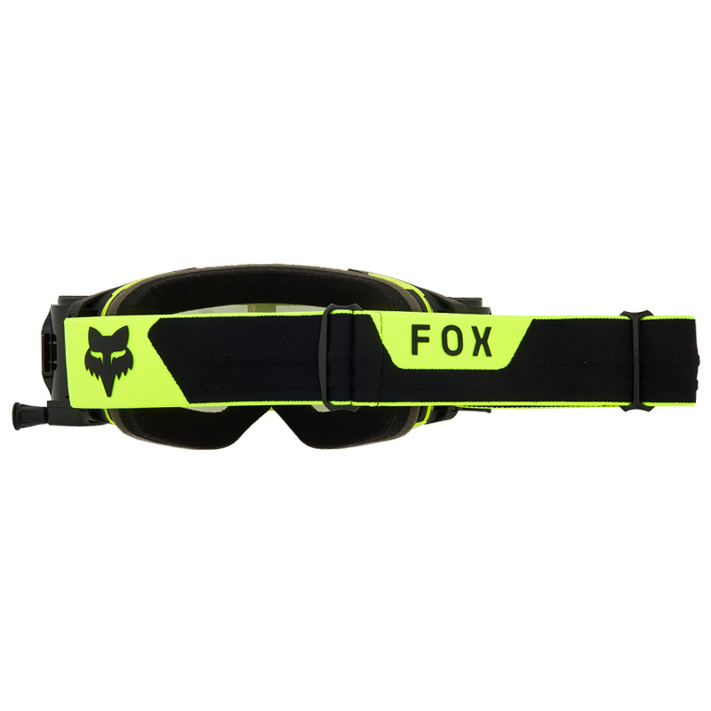 masque fox racing vue roll off jaune fluo 2024 cross
