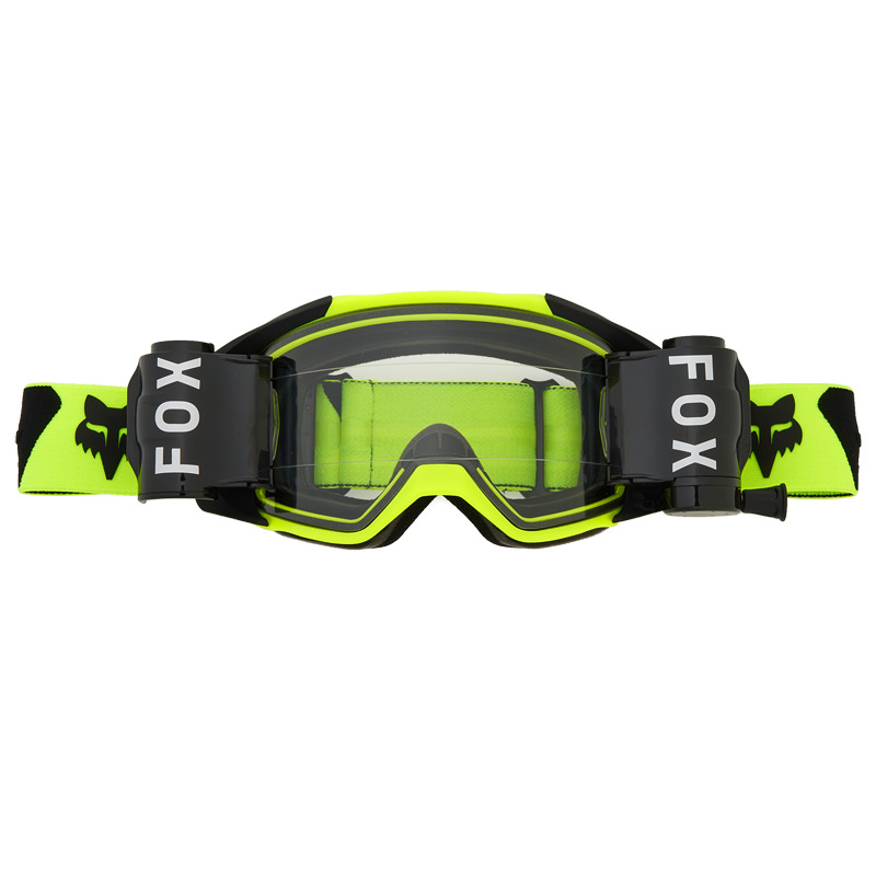 masque fox racing vue roll off jaune fluo 2024