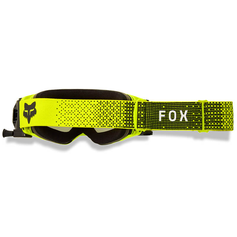 masque fox racing vue roll off jaune fluo 2026 cross