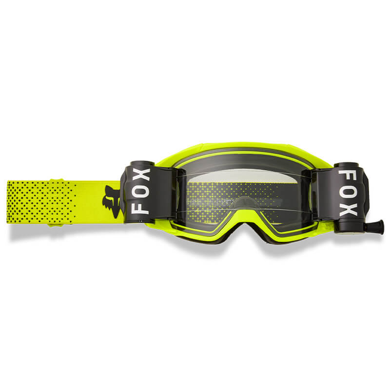 masque fox racing vue roll off jaune fluo 2026