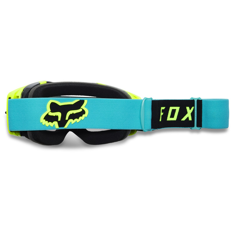masque fox racing vue stray bleu jaune fluo 2023 cross