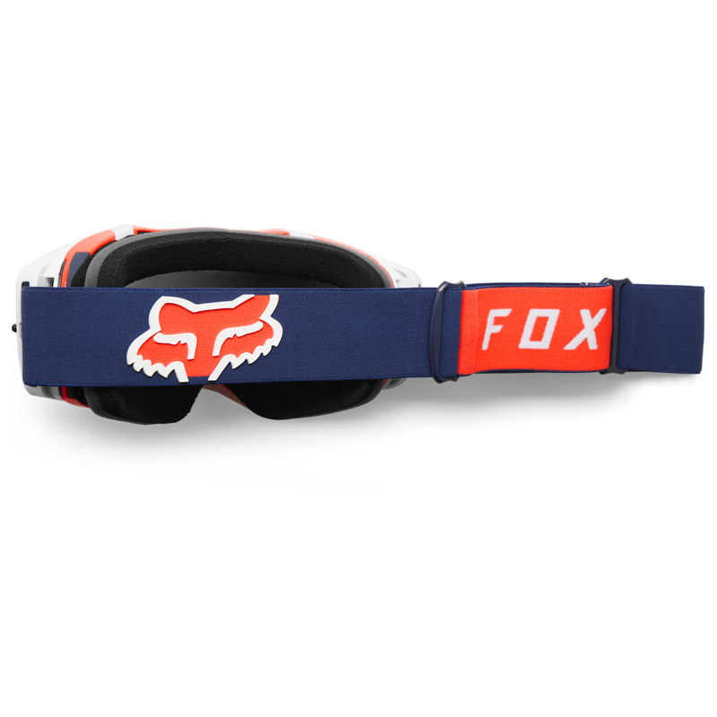 masque fox racing vue stray bleu orange fluo 2023 cross