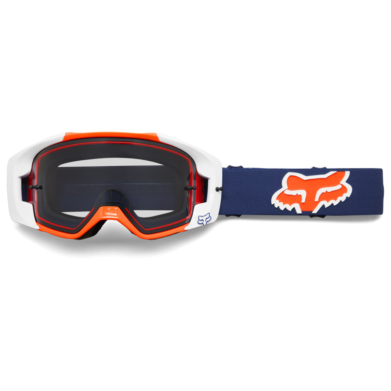 masque fox racing vue stray bleu orange fluo 2023