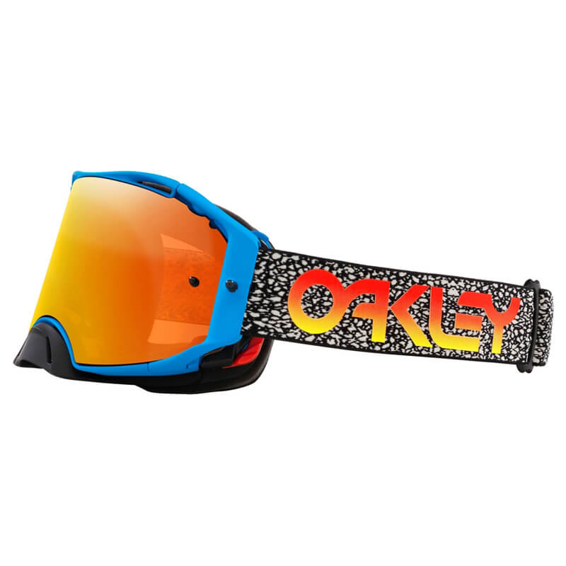 masque oakley airbrake crackle bleu motocross