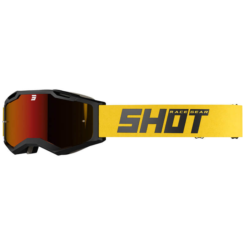 masque shot iris solid noir jaune mat 2022 motocross