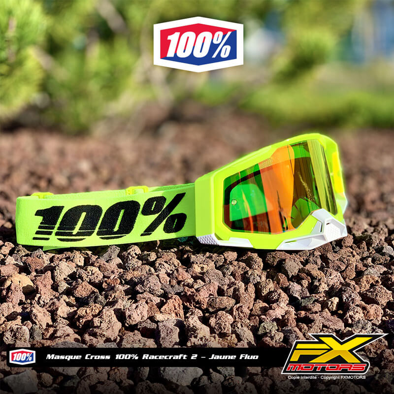 masques motocross 100 racecraft2 jaune fluoi 2021