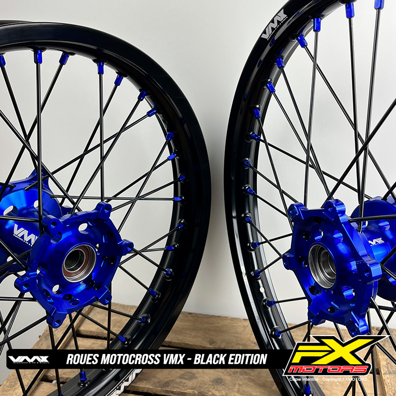 motocross enduro cross paires roues vmx noir bleue 