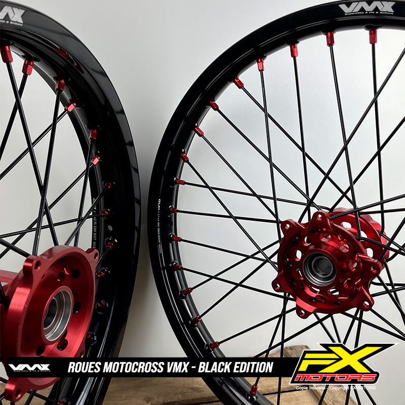 motocross enduro cross paires roues vmx noir rouge black edition 2
