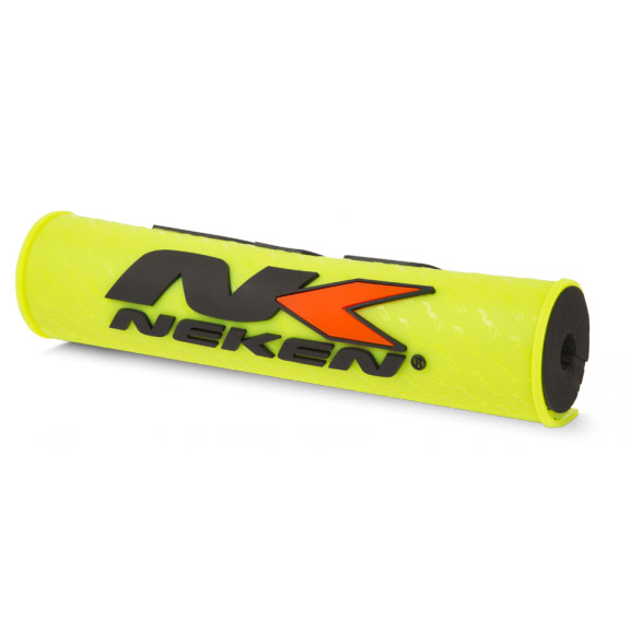 mousse guidon motocross avec barre jaune fluo