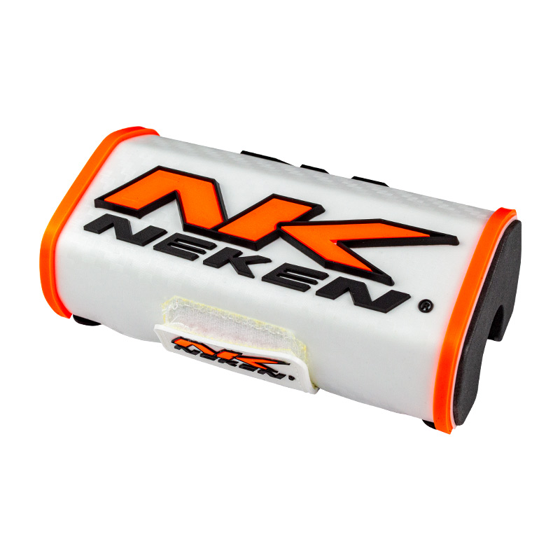 mousse guidon neken enduro 2021 blanc orange fluo