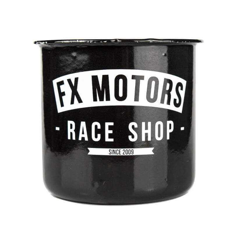 mug fxmotors noir logo classic blanc raceshop