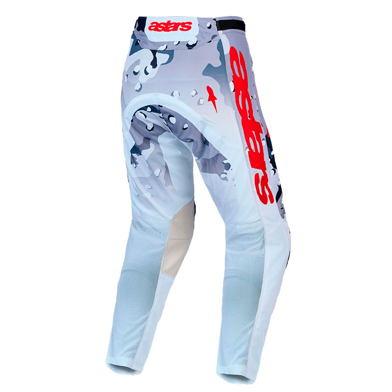 pantalon alpinestars enfant fluid lone gris blanc rouge dos
