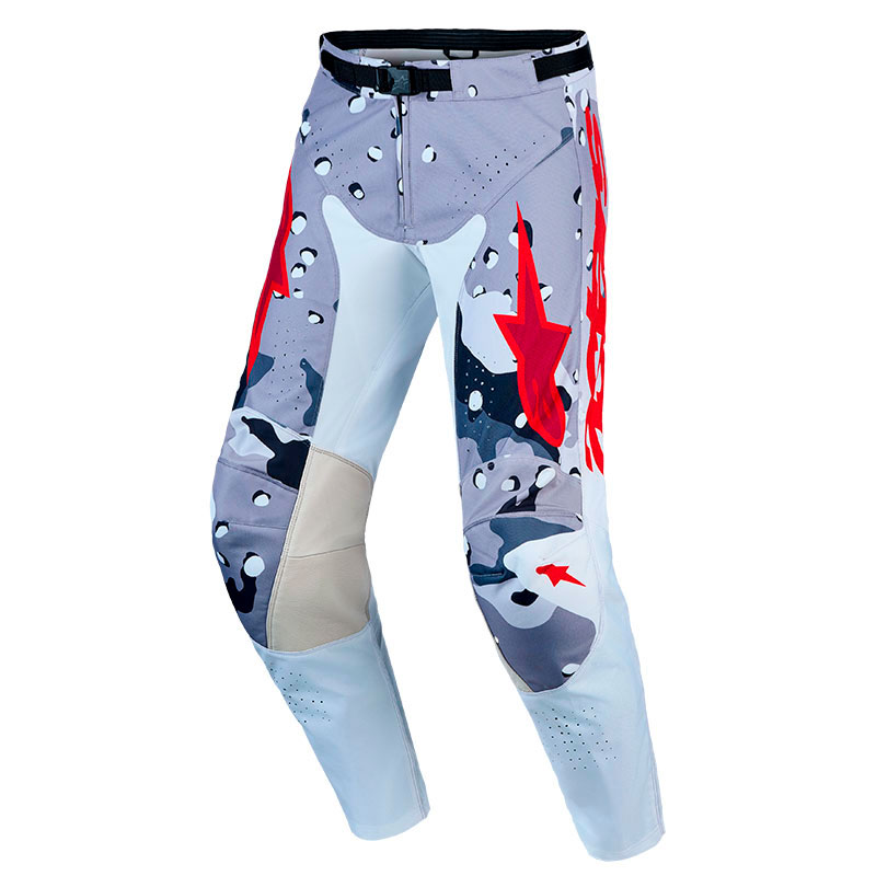 pantalon alpinestars enfant fluid lone gris blanc rouge face