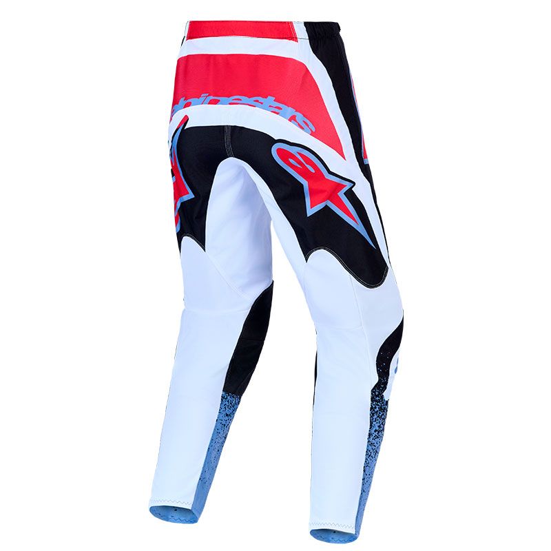 pantalon alpinestars fluid drag noir blanc bleu rouge dos