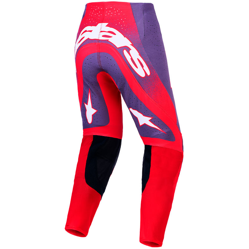 pantalon alpinestars supertech hiten afd gris rouge dos