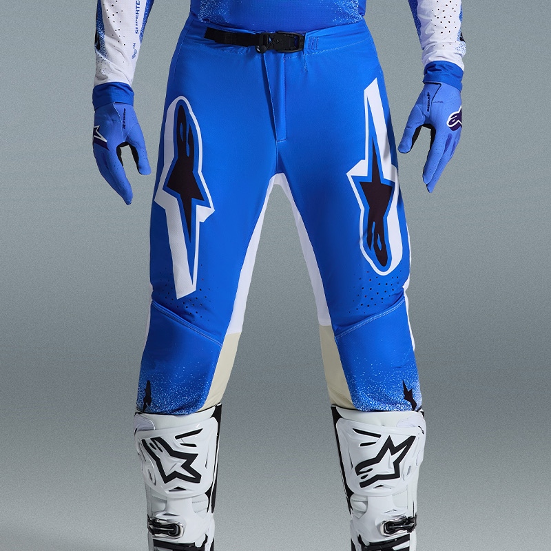 pantalon alpinestars supertech scenz bleu blanc sx