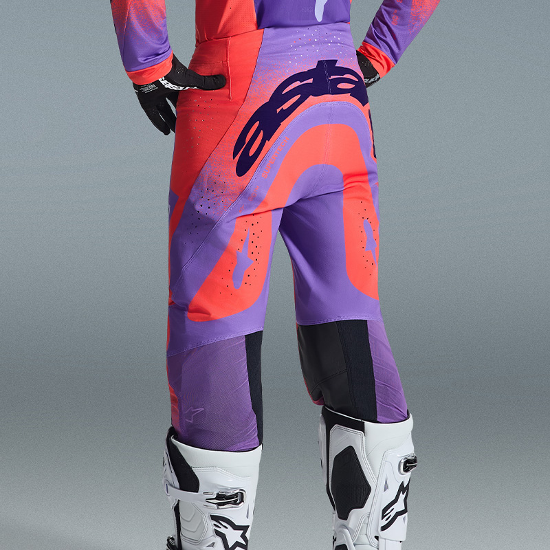 pantalon alpinestars supertech scenz violet orange sx