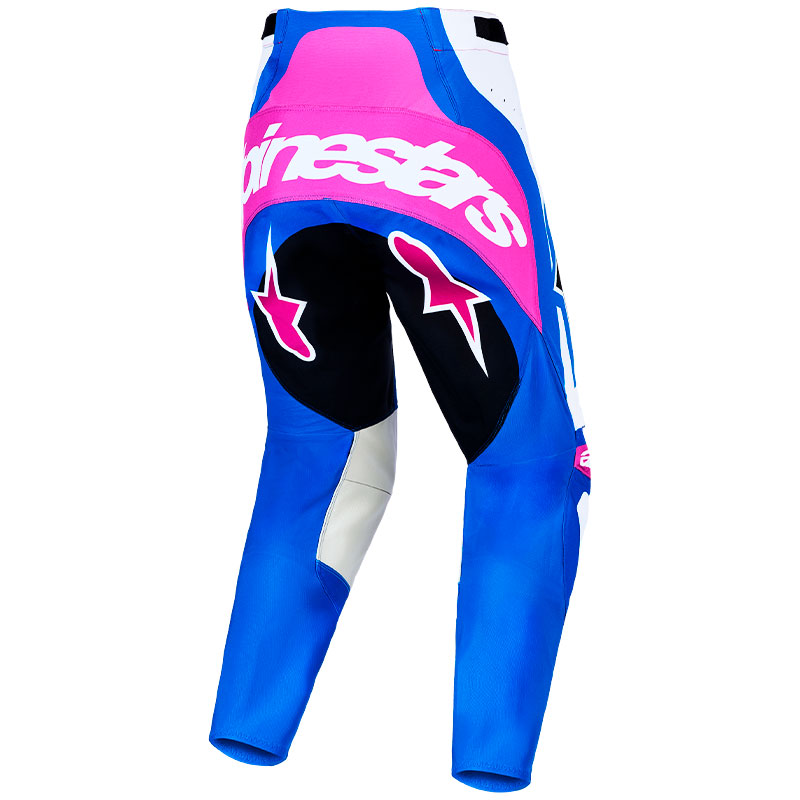 pantalon alpinestars techstar maven blanc violet bleu dos