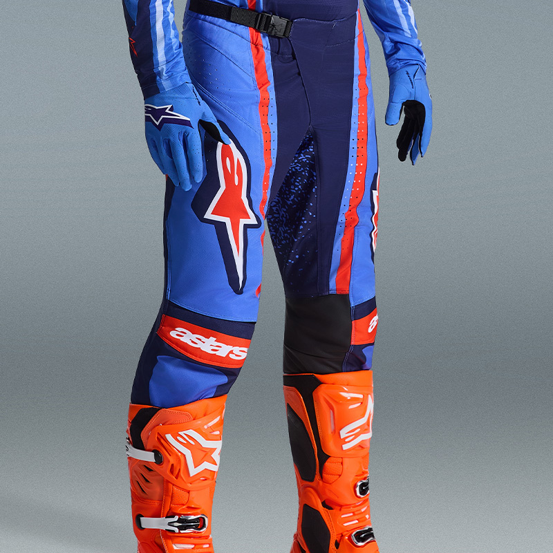 pantalon alpinestars techstar nomur bleu rouge sx