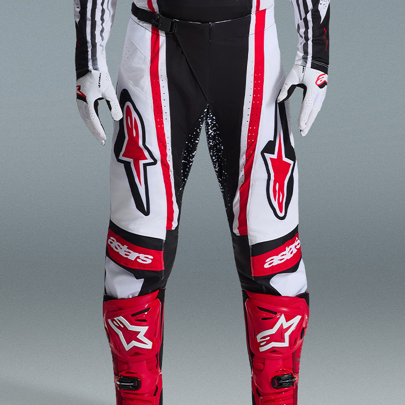 pantalon alpinestars techstar nomur rouge noir blanc sx