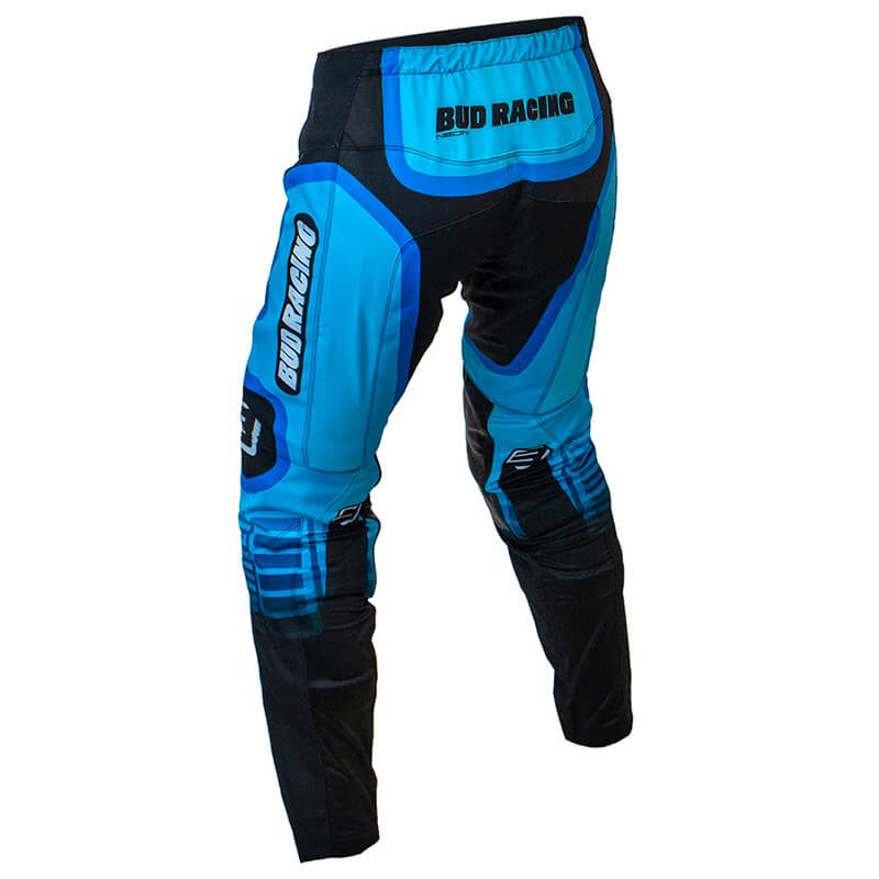 pantalon bud racing neon noir bleu 2025 cross mx