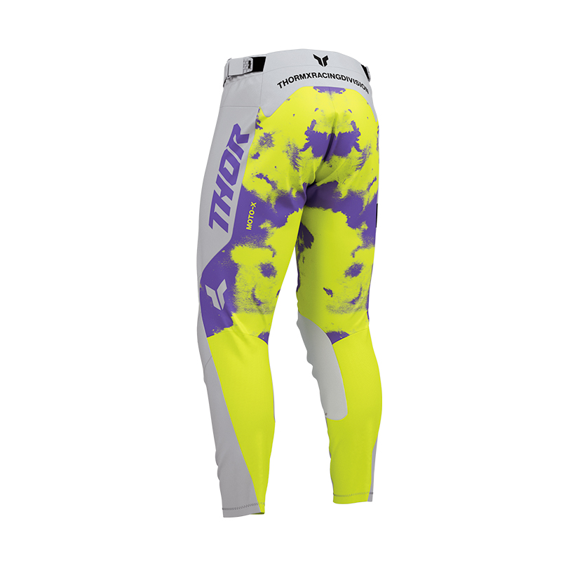 pantalon cross thor launchmode gris jaune violet dos