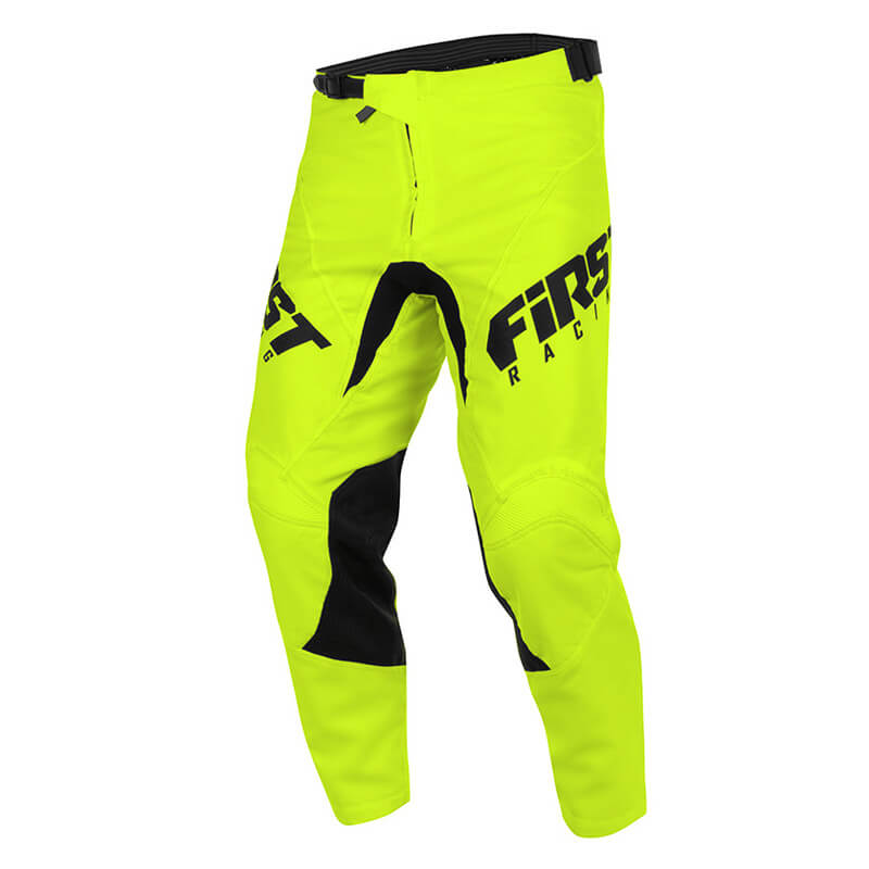 pantalon enfant first racing skim jaune fluo 2021 classic