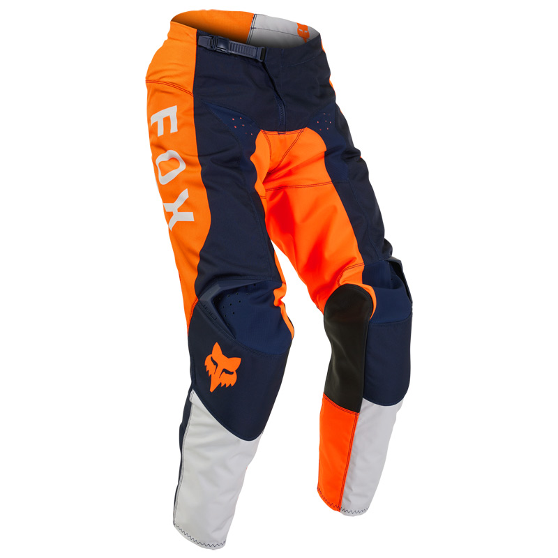 pantalon enfant fox 180 nitro navy orange 2024 motocross