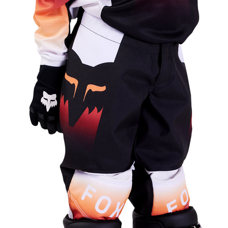 pantalon enfant fox racing 180 flora noir orange 2024 enduro