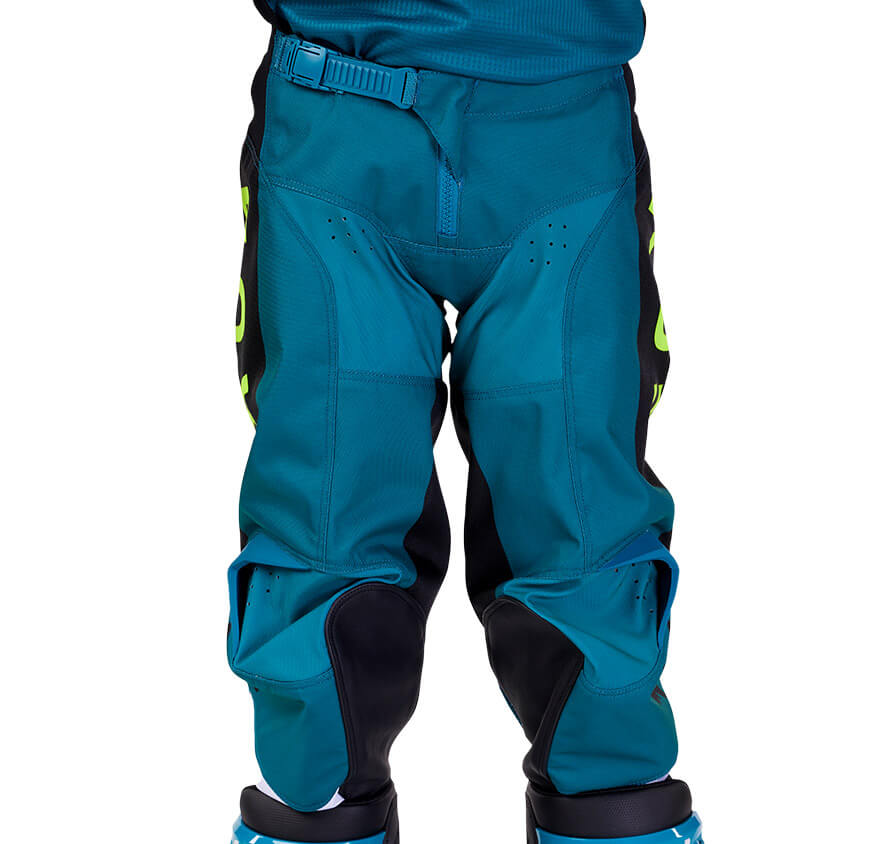 pantalon enfant fox racing 180 nitro bleu vert 2024 enduro mx