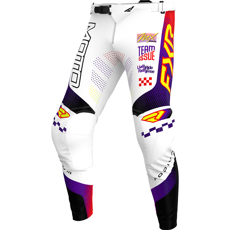 pantalon enfant fxr podium blanc violet