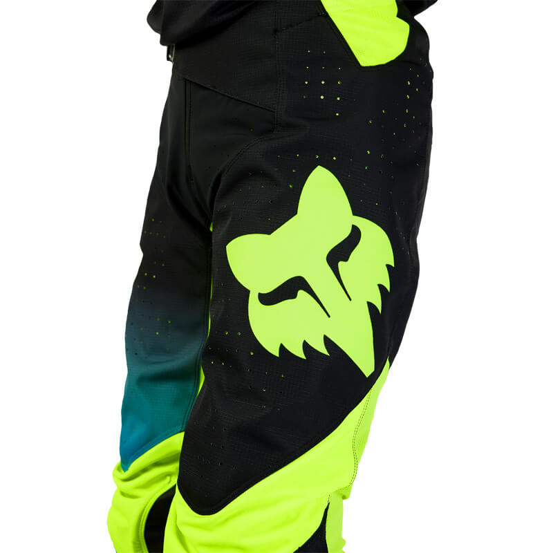 pantalon fox racing 360 streak noir jaune 2023 head